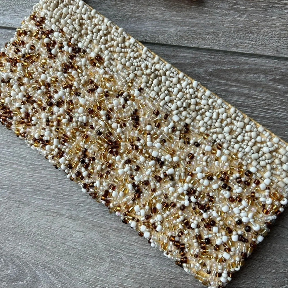 Suzie  Blue Beaded Evening Clutch - Picture 4 of 11